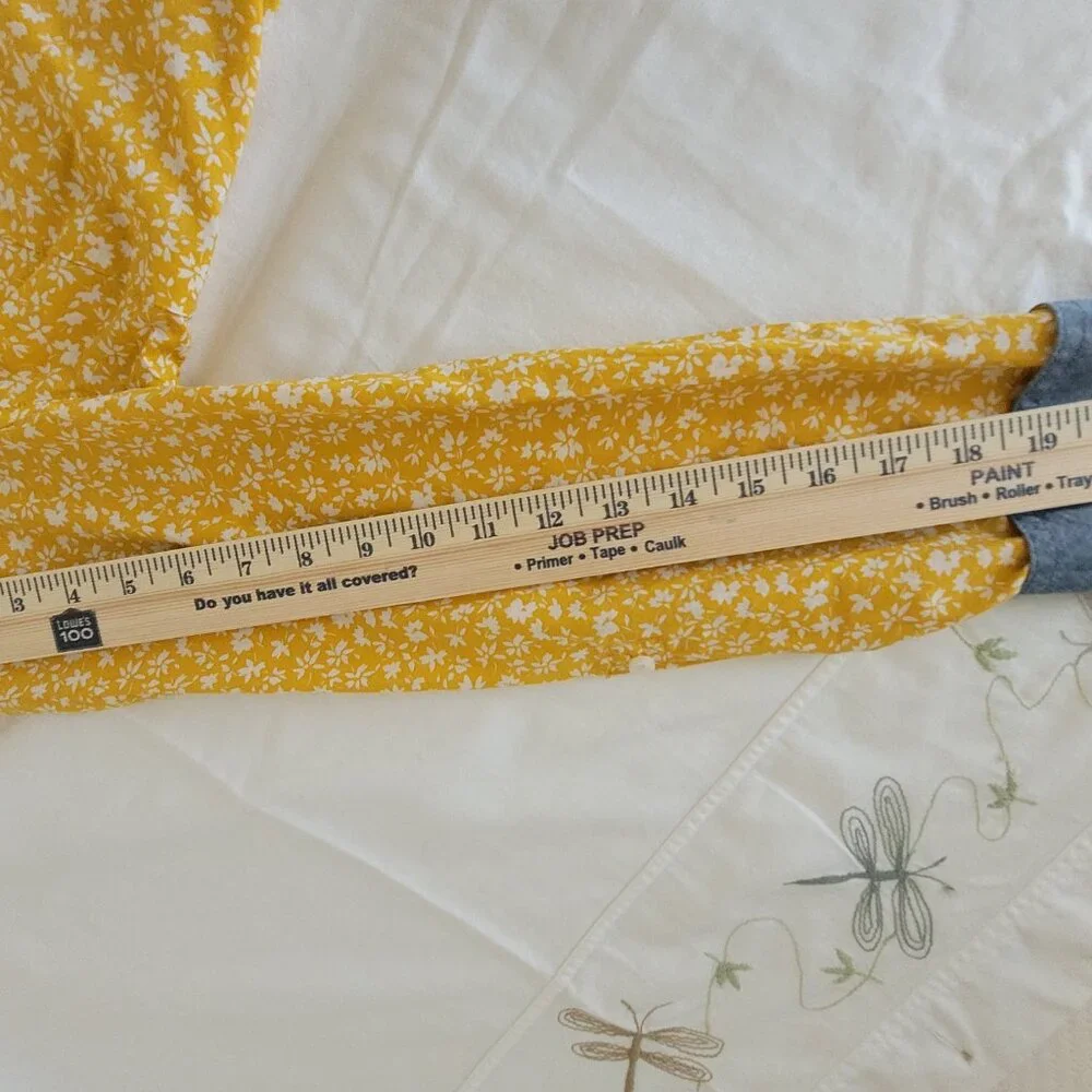 Yellow Floral Womens Button Long Sleeve ShirtSt Johns Bay Size L  NWT - Picture 14 of 15